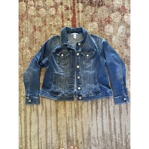Lane Bryant Stretch Denim Trucker Jacket‎ Women 16 Farmers Market Country Girl